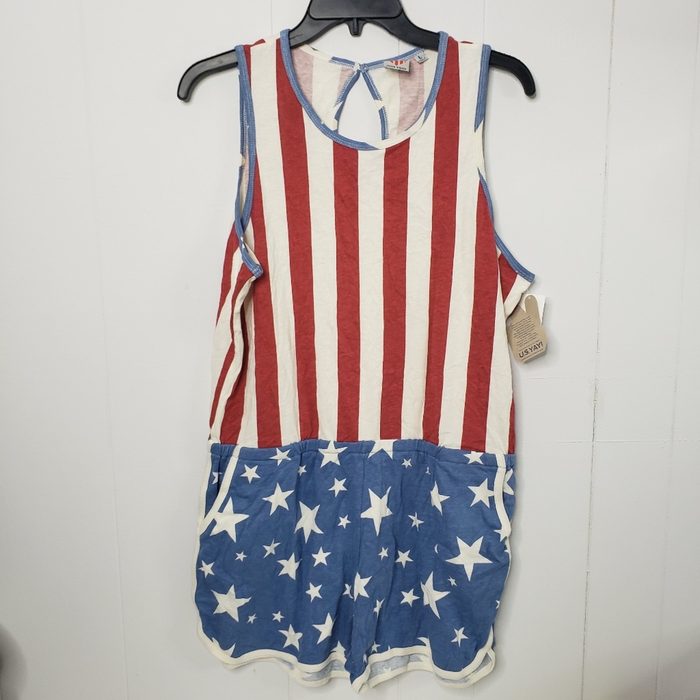 JUNK FOOD USA ROMPER WOMEN'S SIZE LARGE